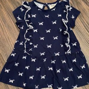Cute cotton dress with dog print